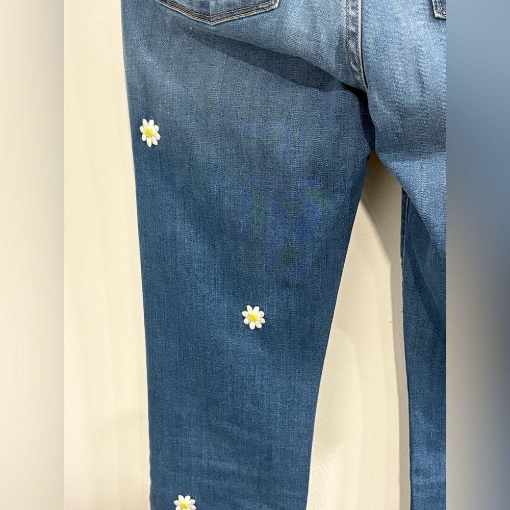 J. Crew Denim Boyfriend Jeans with Floral Embroidered Accents - Picture 9 of 15